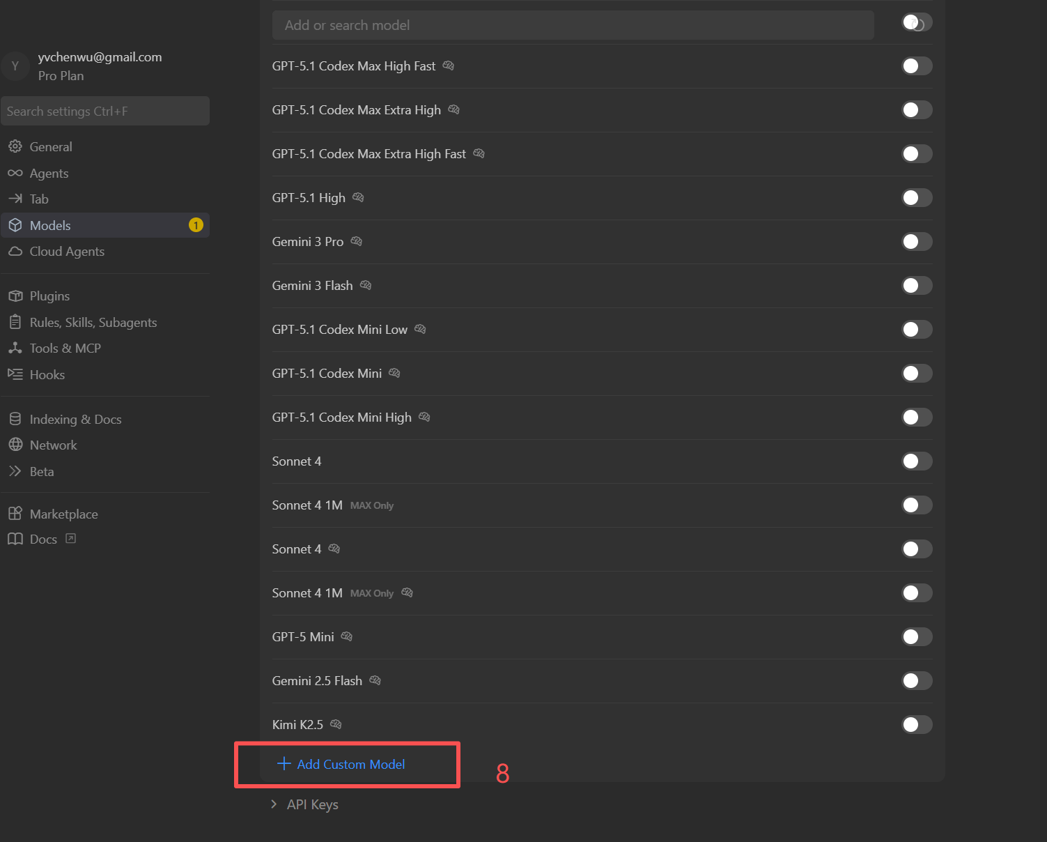 Cursor Settings Example